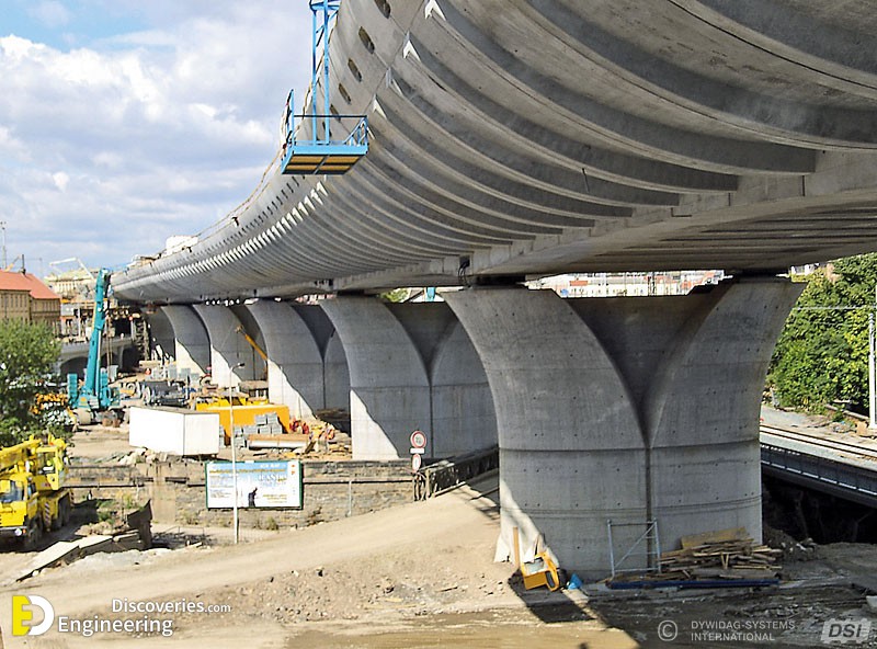 Ж б мост. Prestressed Concrete. Раскрепление балок пролетного строения. Опоры моста. Конструкция бетонного моста.