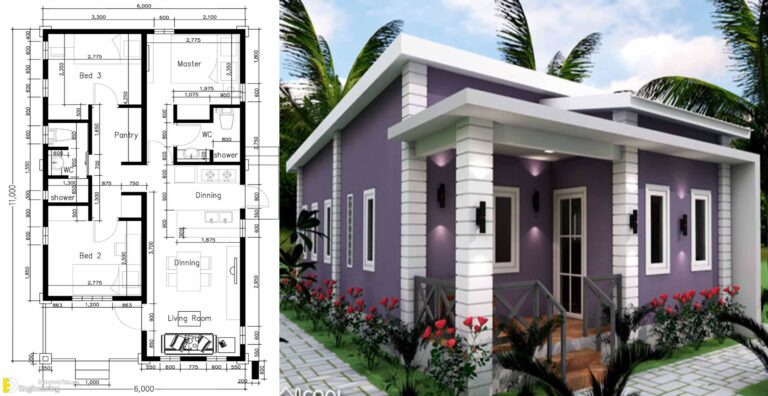 Amazing 3 Bedrooms Small House Plan - Engineering Discoveries