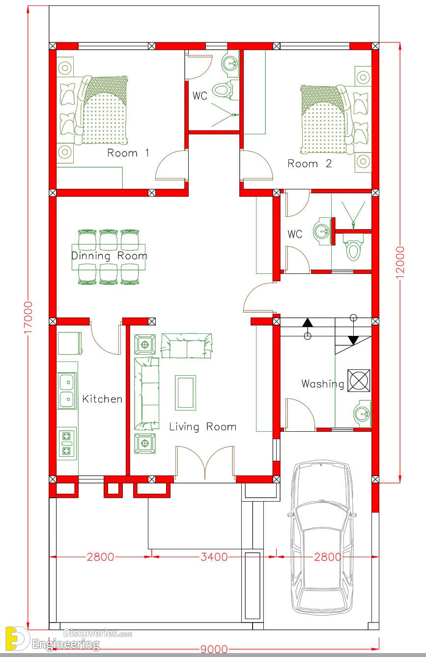 House Plans Ideas 10x14m With 3