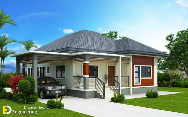 Simple And Elegant Small House Design With 3 Bedrooms And 2 Bathrooms ...