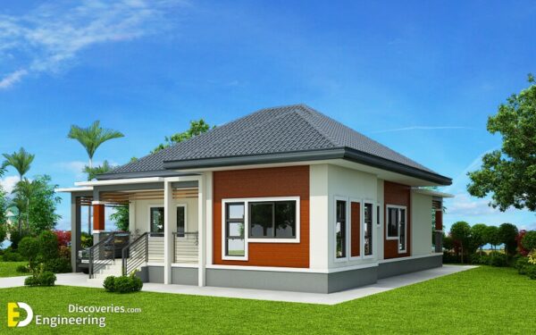 Simple And Elegant Small House Design With 3 Bedrooms And 2 Bathrooms ...