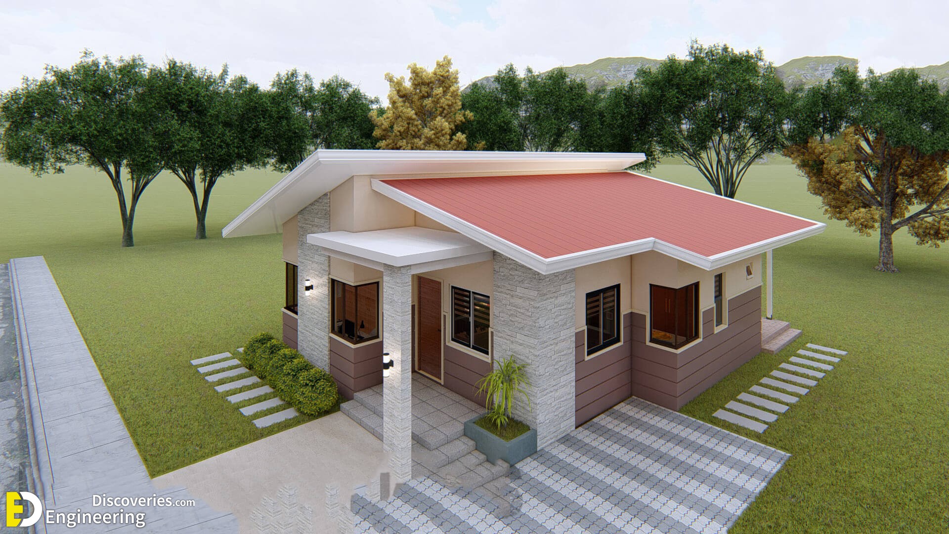 Bungalow House Design 8 9 Meters With 3 Bedroom Engineering Discoveries