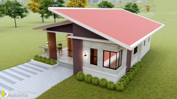 Simple Bungalow House 7.50m x 11.00m With 3-Bed - Engineering Discoveries