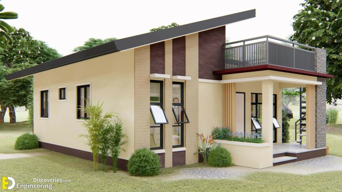 80 SQ.M. Modern Bungalow House Design With Roof Deck - Engineering