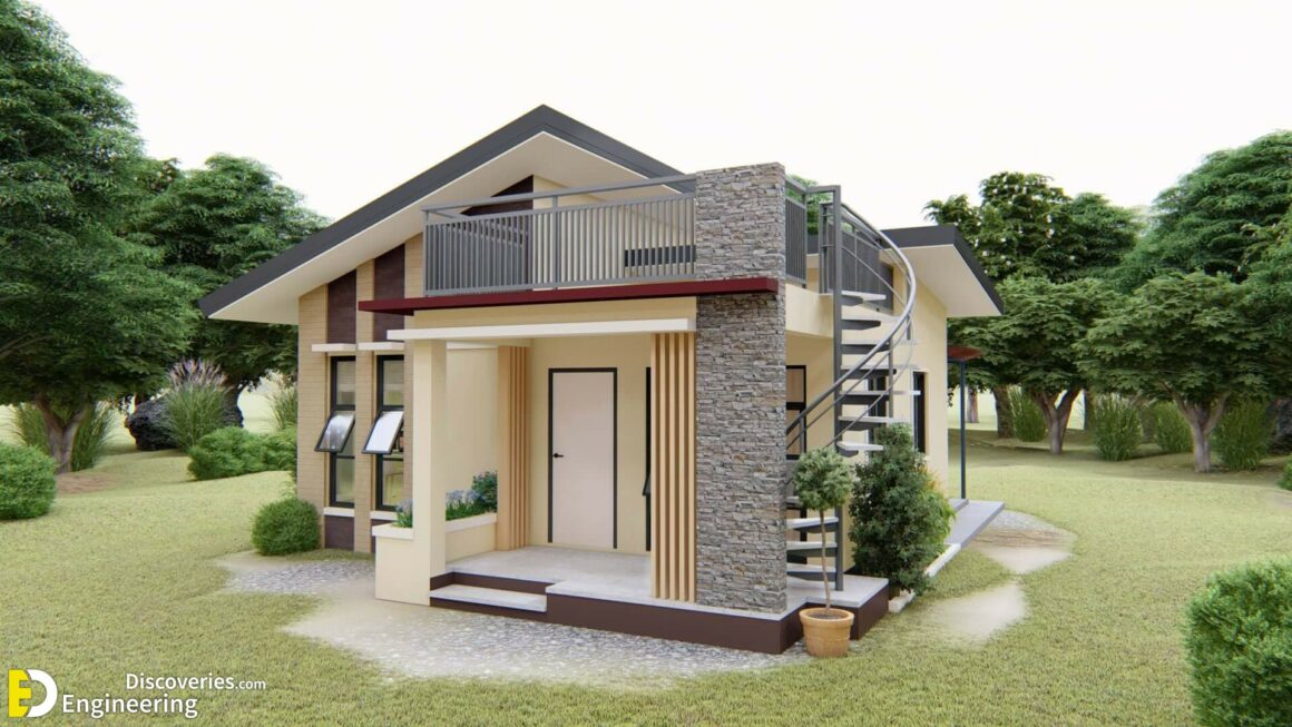 Sq M Modern Bungalow House Design With Roof Deck Engineering