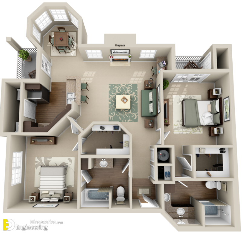 3D plan Top view amazing Ideas - Engineering Discoveries