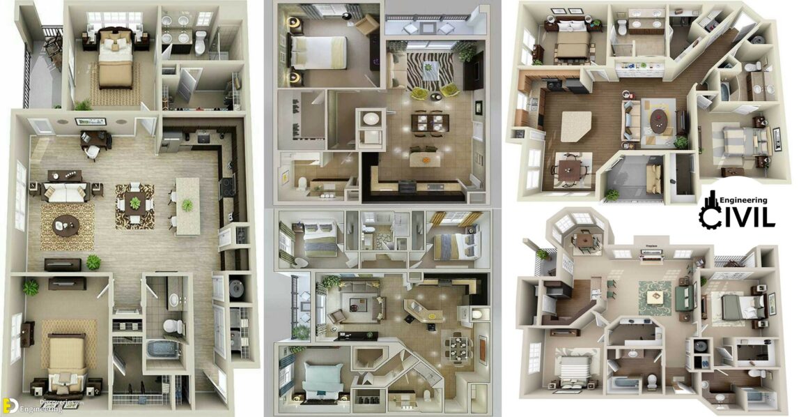 3D plan Top view amazing Ideas - Engineering Discoveries