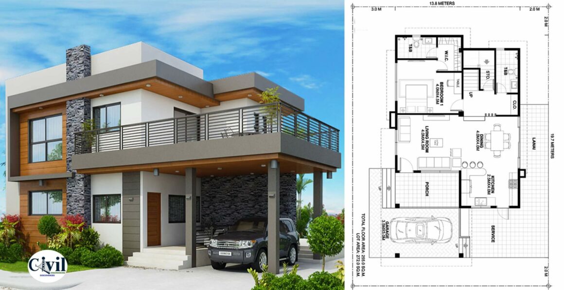 2 Storey Modern House With 4 Bedrooms - Engineering Discoveries