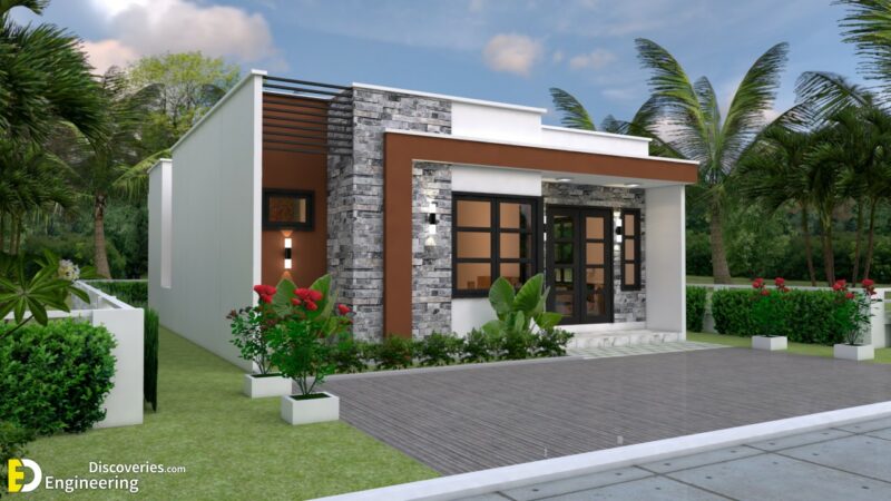 Small Villa Designs 8×11 Meter 26×36 Feet With 3 Beds - Engineering ...