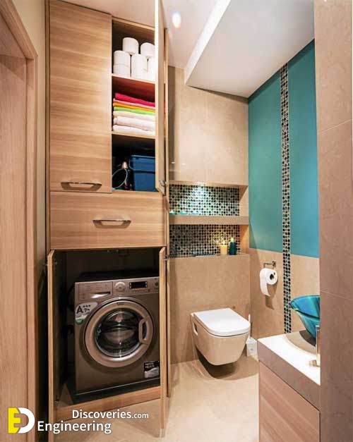 30 Smart Bathroom Design Ideas With Washing Machine To see more Read it👇