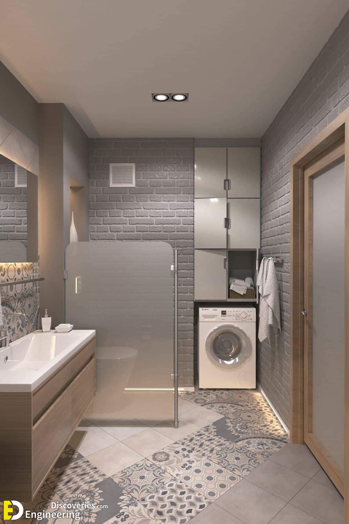 30 Smart Bathroom Design Ideas With Washing Machine To see more Read it👇