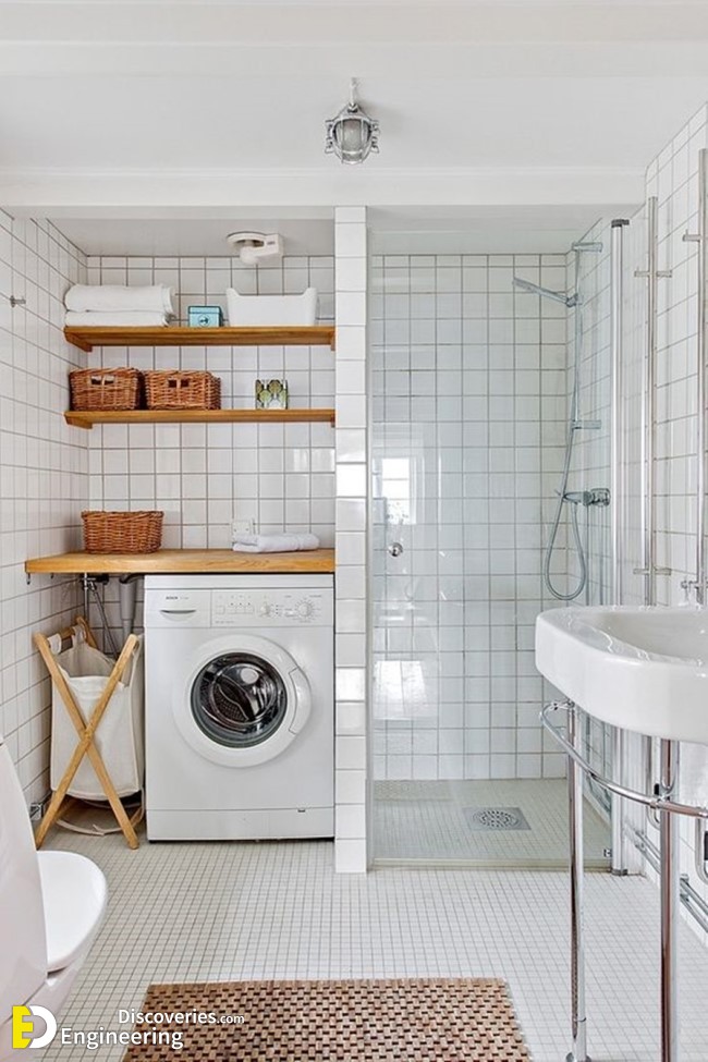 30 Smart Bathroom Design Ideas With Washing Machine To see more Read it👇